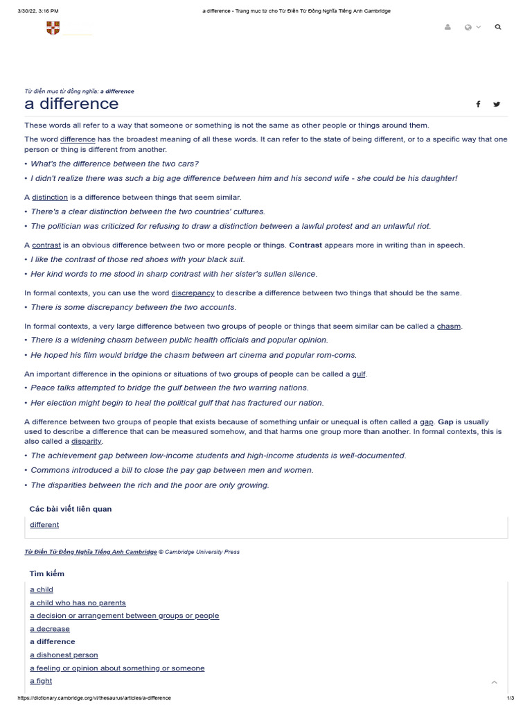 Understanding the Concept of Difference | PDF
