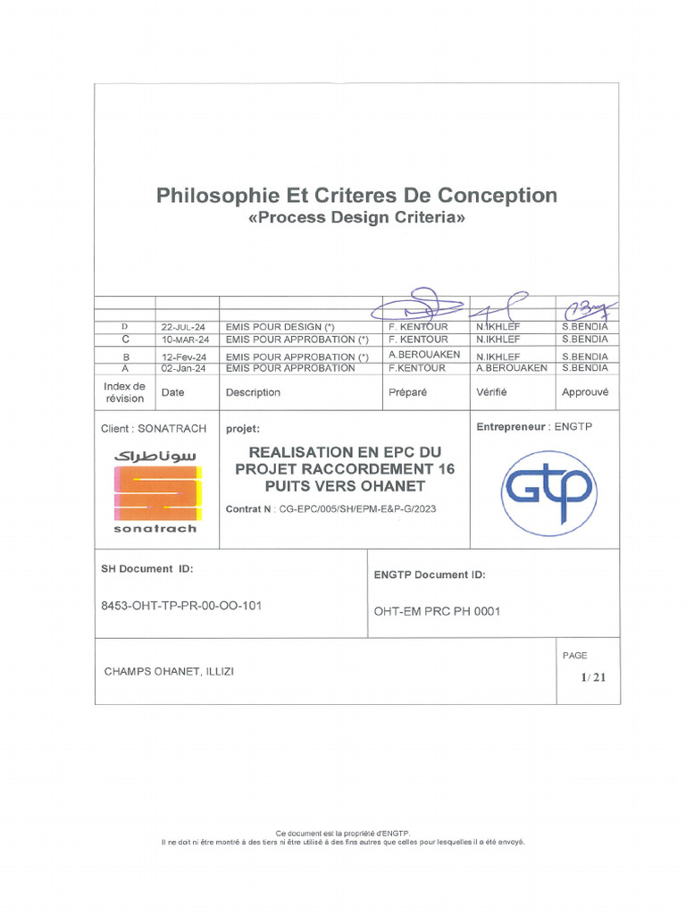 Philosophie et Critères de Conception ENGTP | PDF | Pompe | Pression
