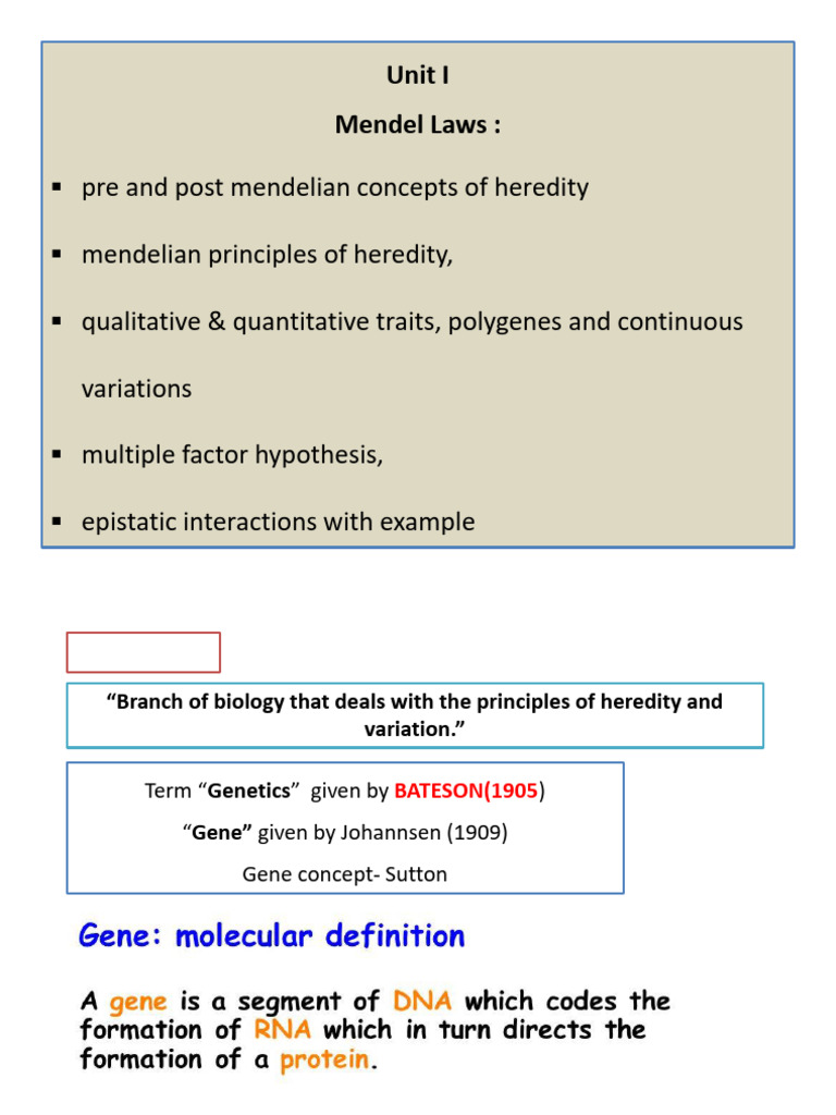Mendelian and Post-Mendelian Genetics | PDF | Dominance (Genetics ...