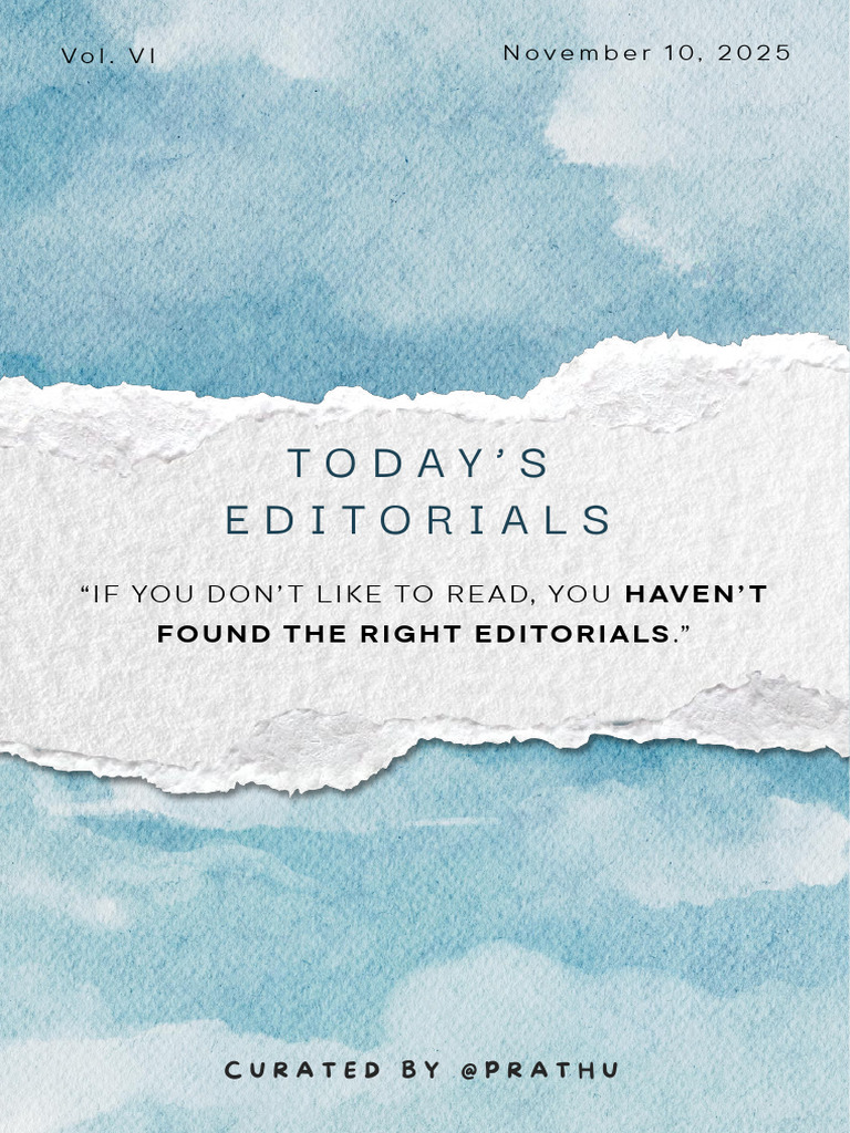 Today'S Editorials: Haven' T Found The Right Editorials | PDF ...