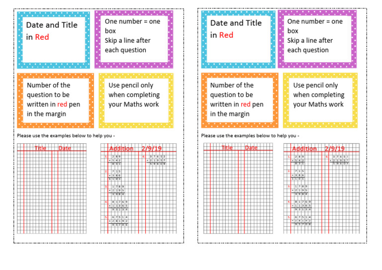 Math Work Formatting Guidelines | PDF