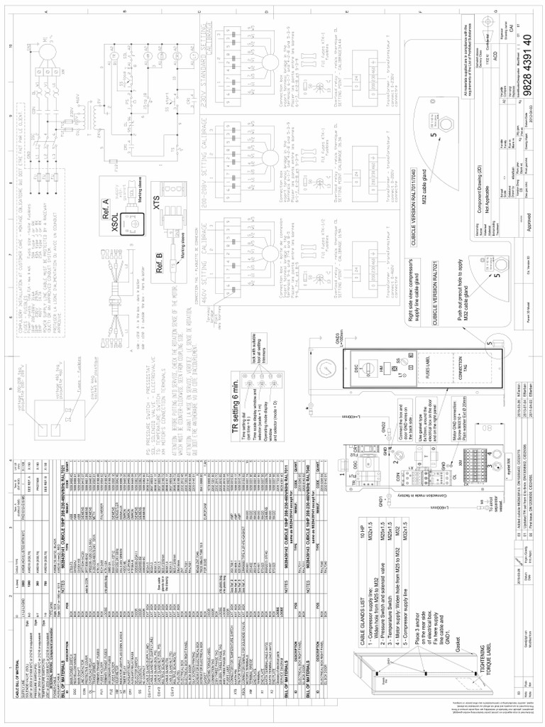 CP US QRS 10 Electrical Drawing 208-230-460-3-60 UL 9828439140-01 | PDF