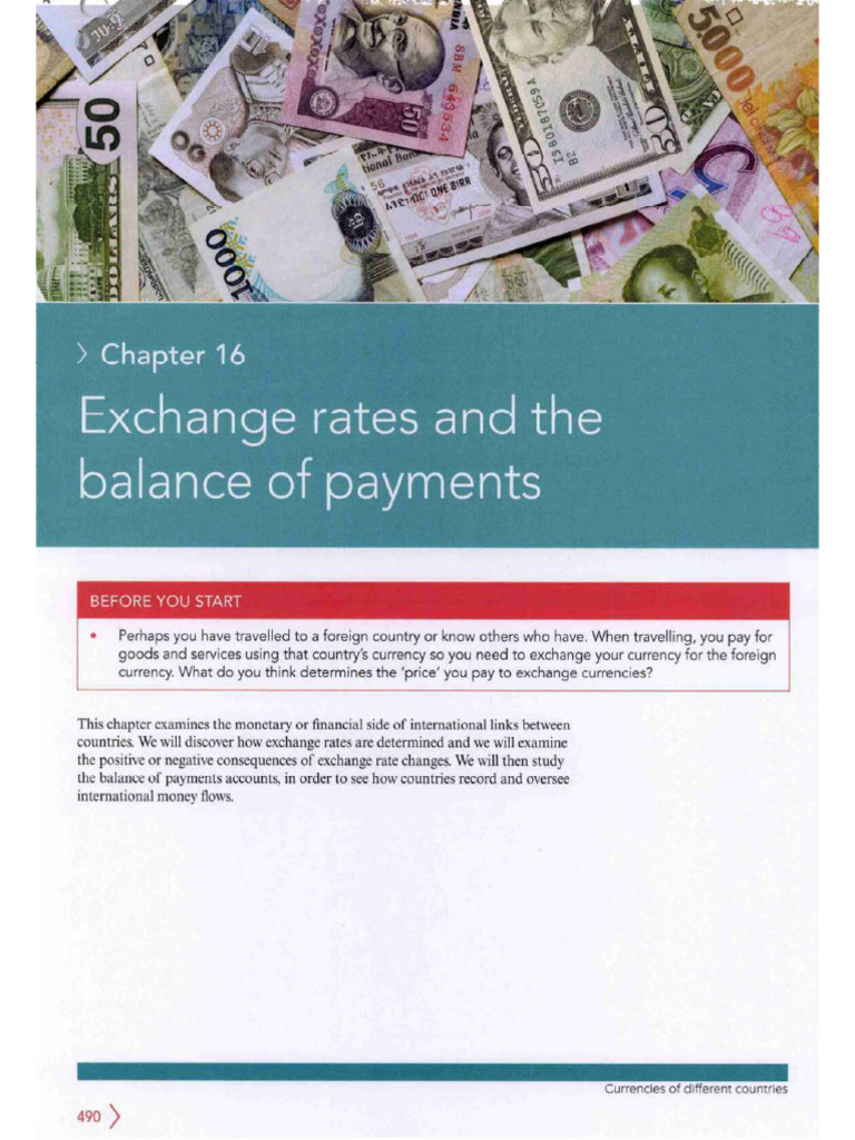 IB Ch16 Exchange Rates and The Balance of Payments | PDF