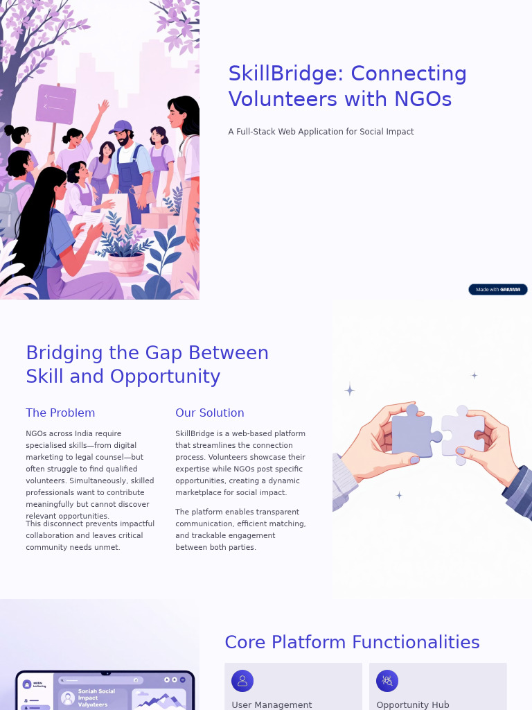 SkillBridge: Volunteer-NGO Connection App | PDF | Non Governmental ...