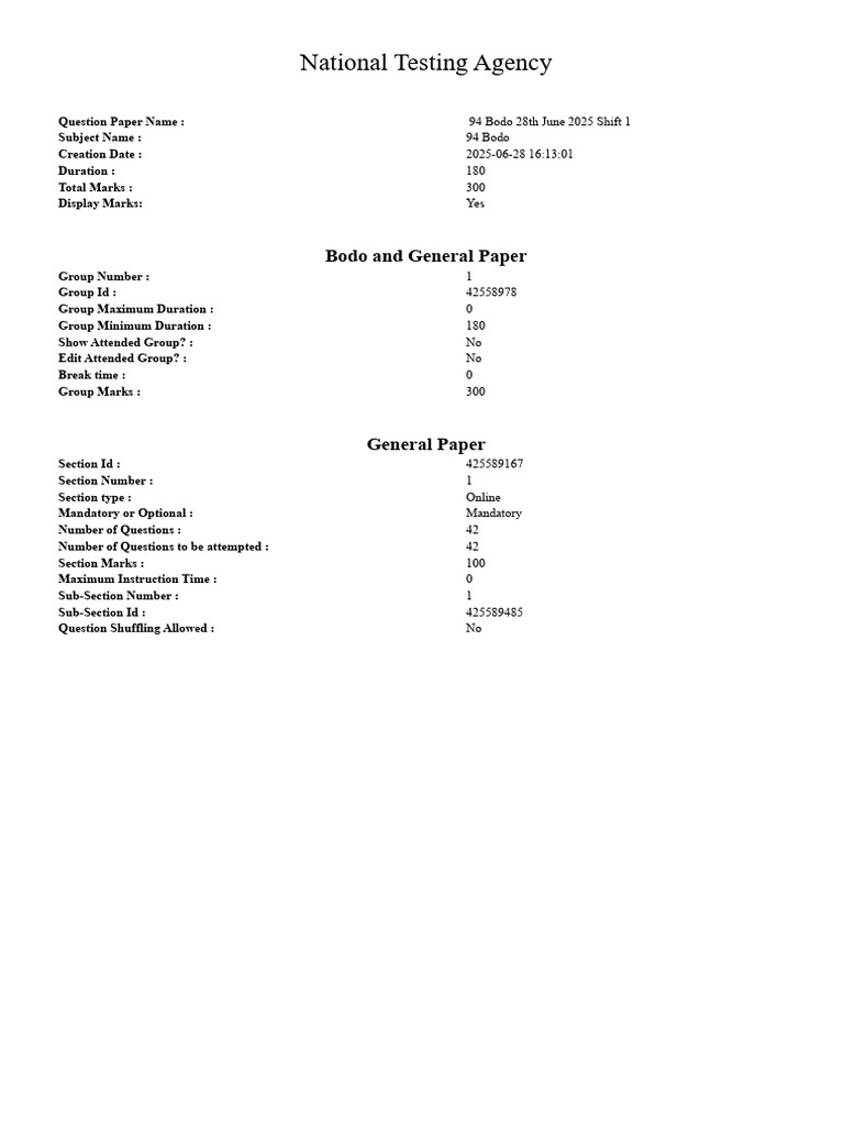Paper 20250919163910 | PDF | Multiple Choice | Qualifications