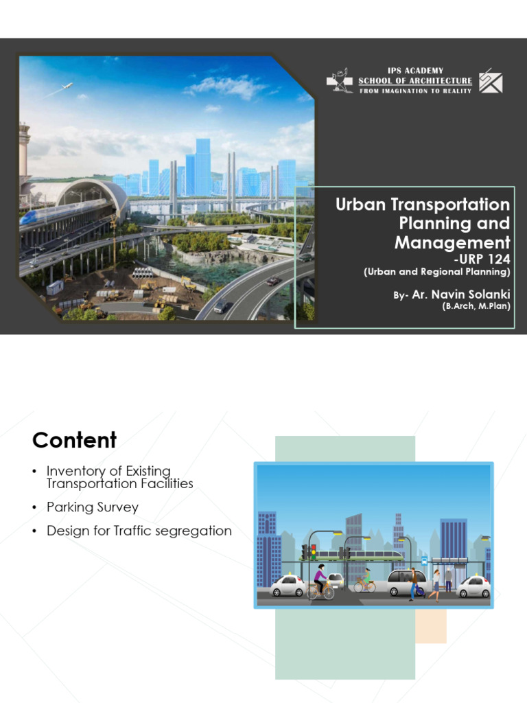 Urban Transportation Planning Guide | PDF | Parking | Transport
