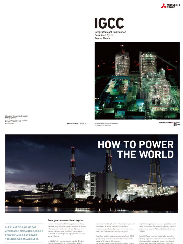 IGCC E RevA 202109 | PDF | Gasification | Coal