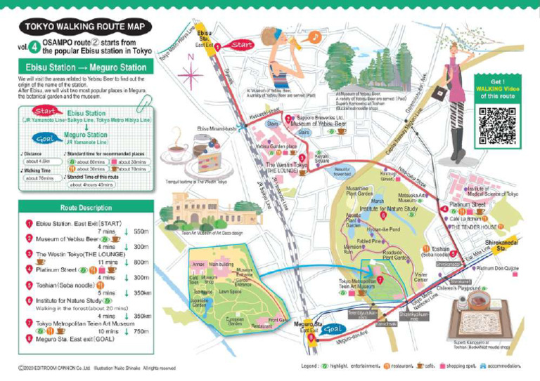 Tokyo Walking Route Map 4 Osampo Route2 | PDF