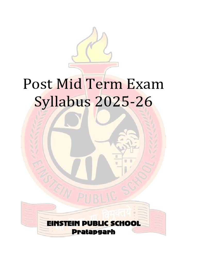 Post Mid Term Exam Syllabus 2025-26 | PDF | Shape | Linguistics