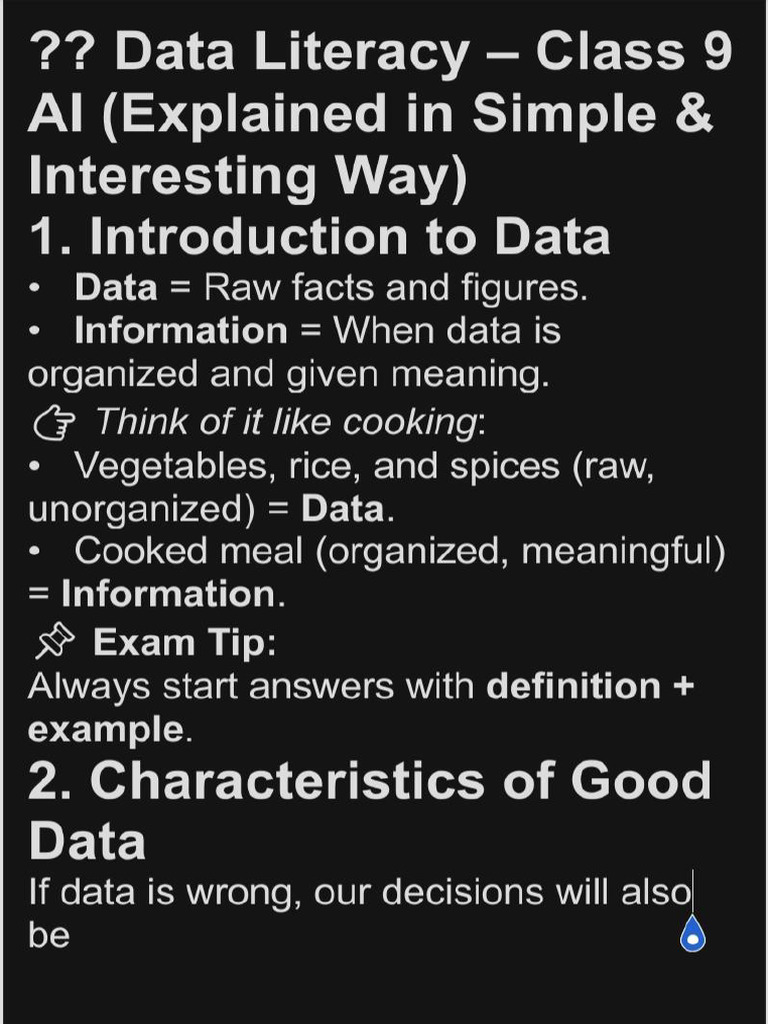 Data Literacy for Class 9 Students | PDF | Data | Computer Data Storage