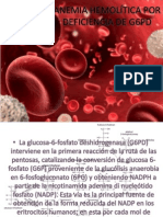 Anemia Hemolítica Por Deficiencia de G6PD