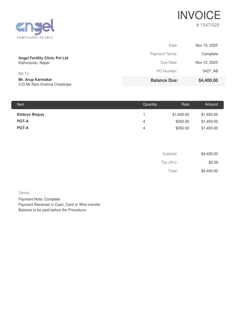 Invoice 1547 - 025 | PDF