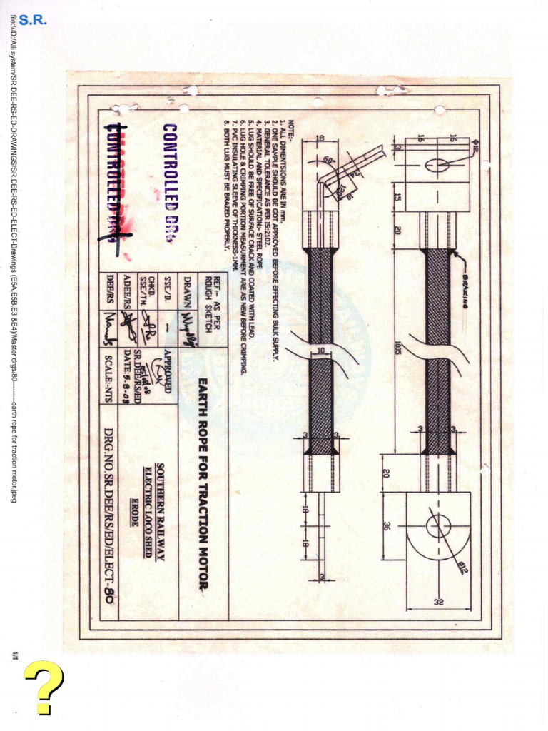 Drawing Earth Rope Elec-80 | PDF