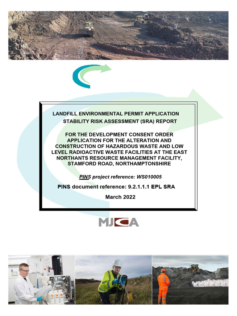 Stability Risk Assessment for Landfill Expansion | PDF | Drainage | Waste