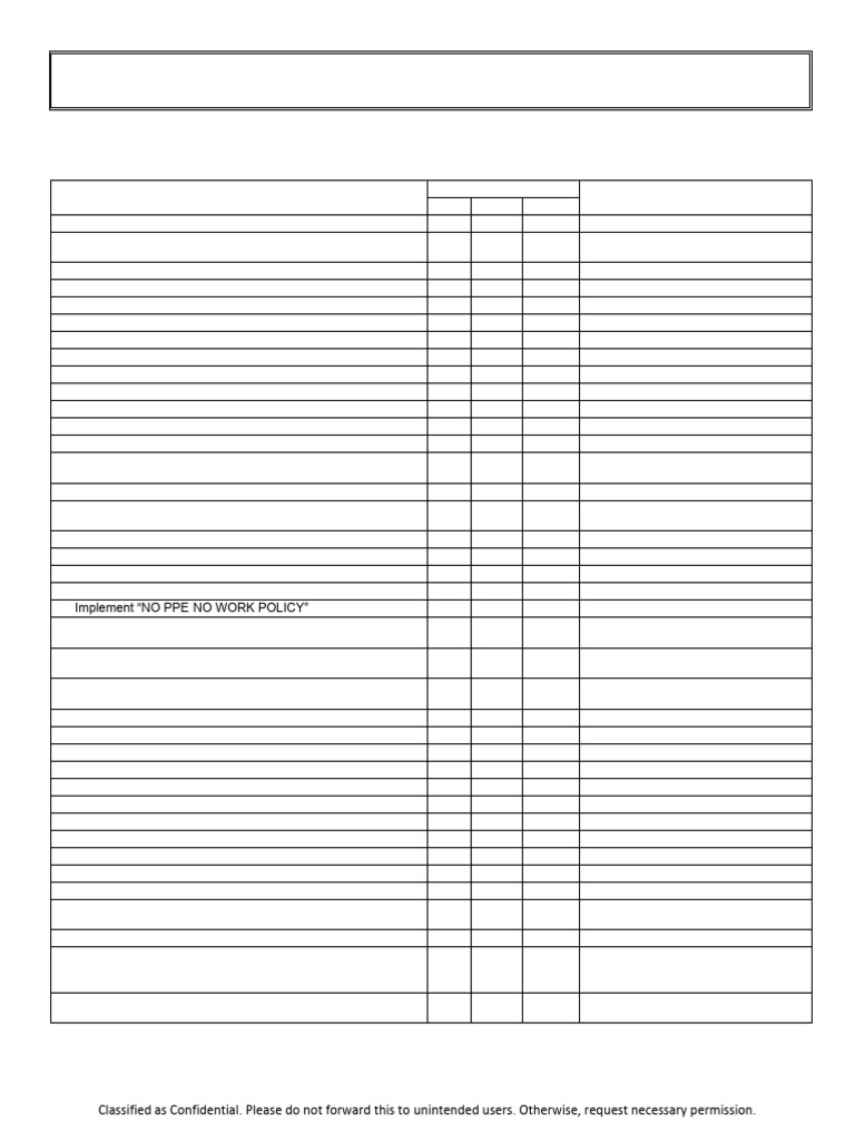 Daily Safety Inspection Checklist | PDF | Personal Protective Equipment ...