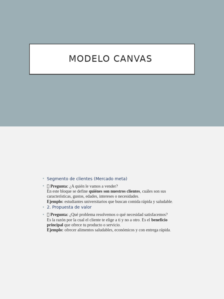 Guía del Modelo Canvas para Negocios | PDF | Procesos de negocio ...