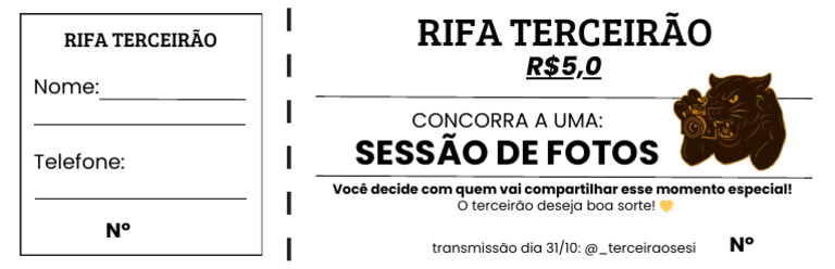 Rifa Terceirão: Concorra a R$5,00 | PDF