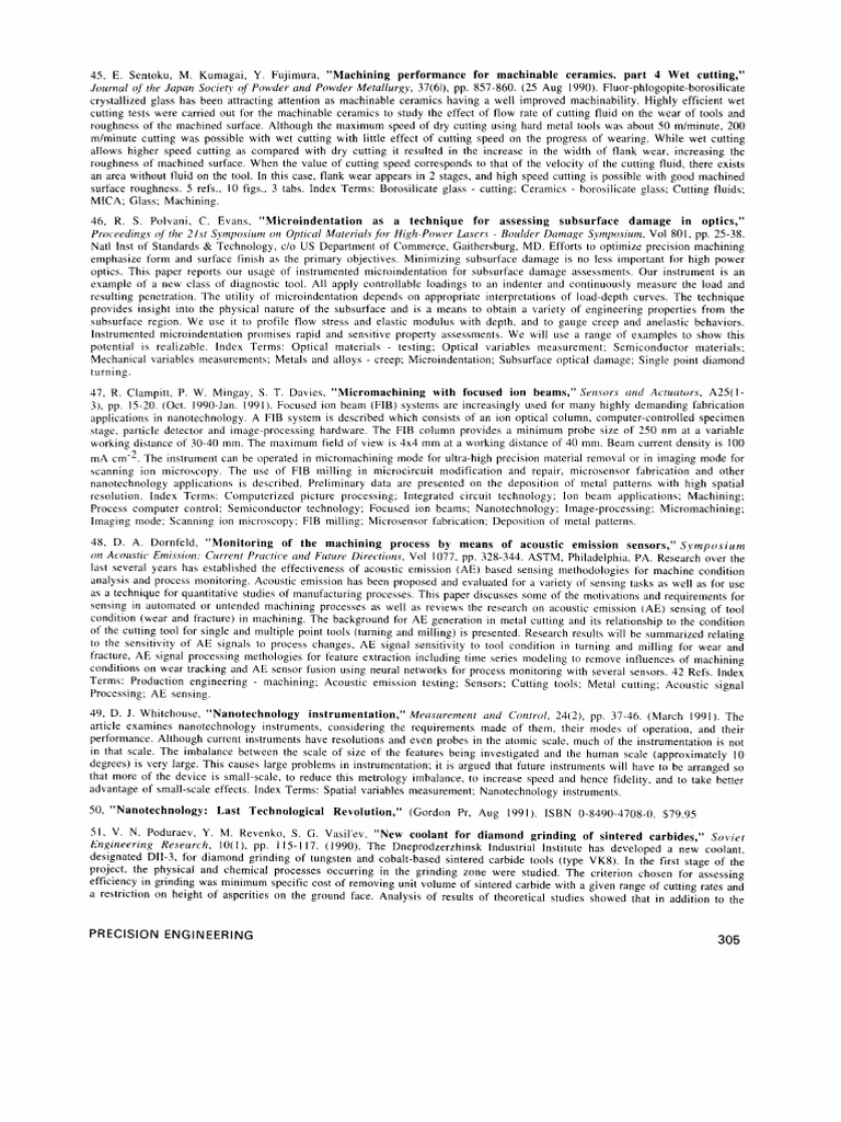 Precision Engineering 305 | PDF | Mechanical Engineering | Applied And ...