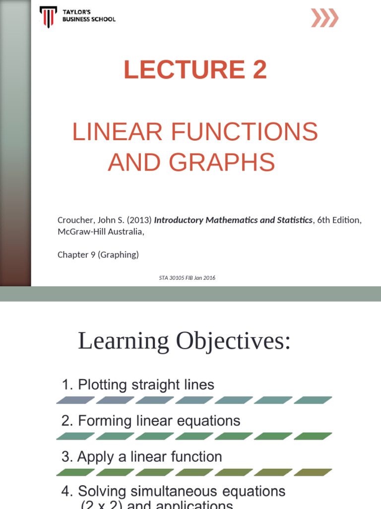 Linear Functions and Graphing Basics | PDF | Equations | System Of ...
