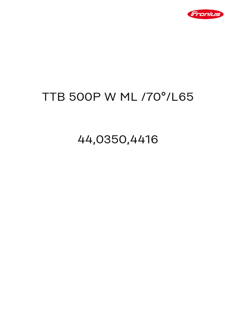 TTB 500P W ML /70°/l65 | PDF