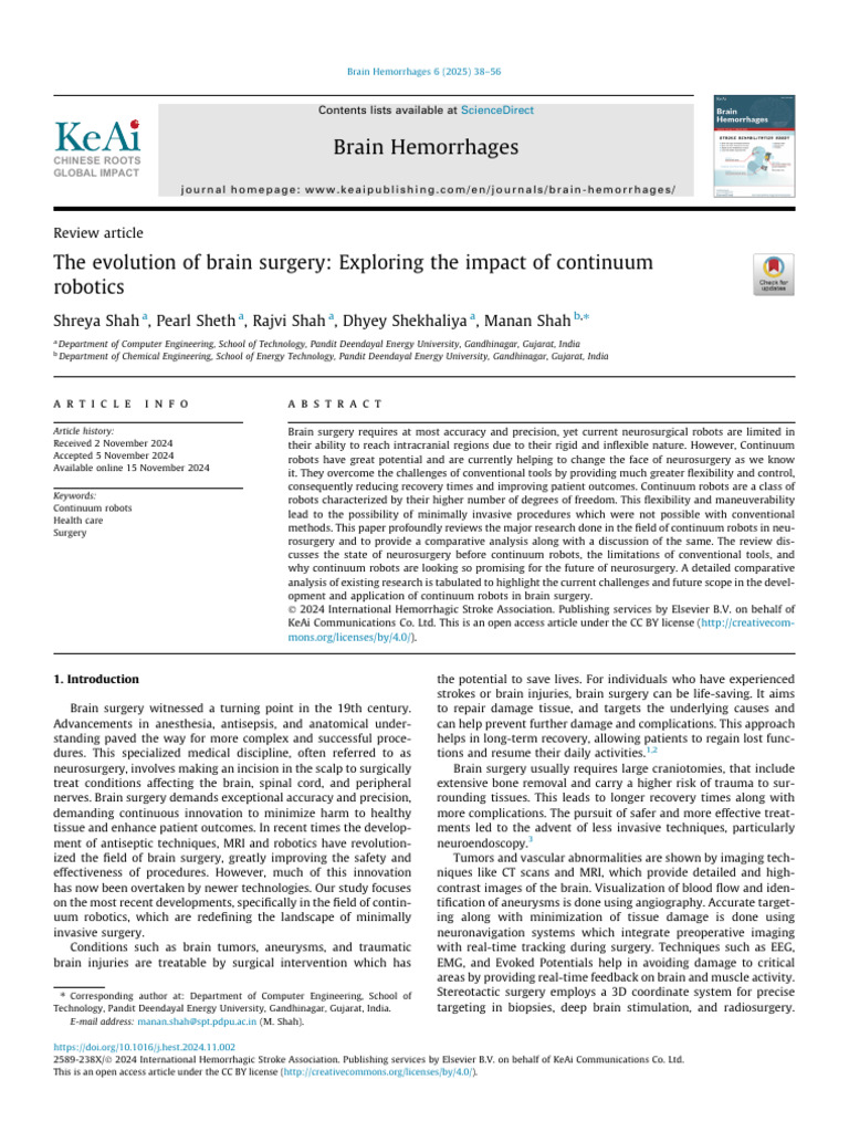 Continuum Robotics in Brain Surgery | PDF | Neurosurgery | Magnetic ...