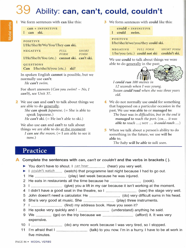 Oxford Practice Grammar Basic (Can, Could) | PDF