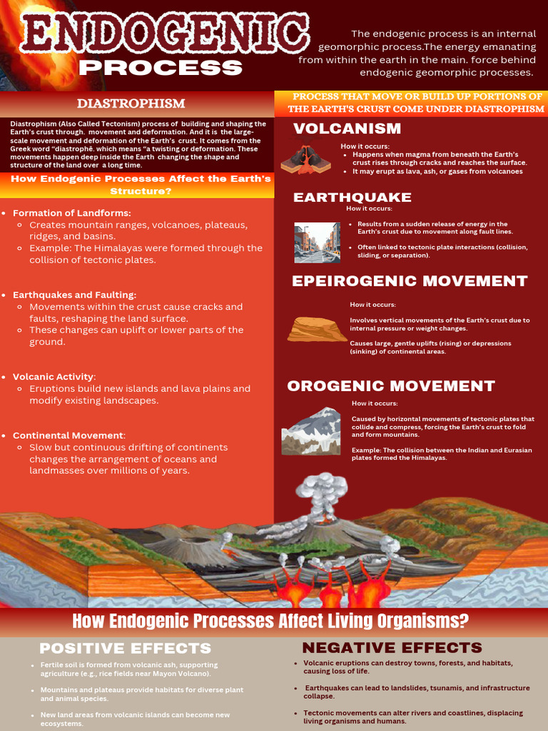Endogenic Processes and Earth's Geomorphology | PDF | Volcano | Earth