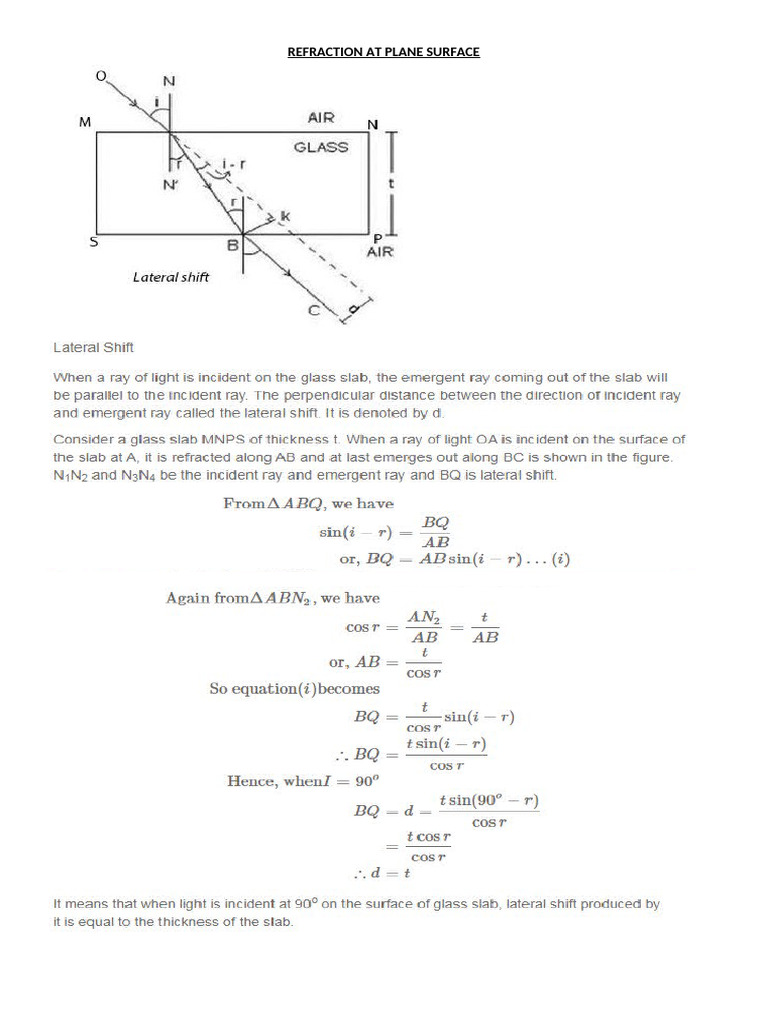 Understanding Refraction and TIR | PDF | Refraction | Refractive Index