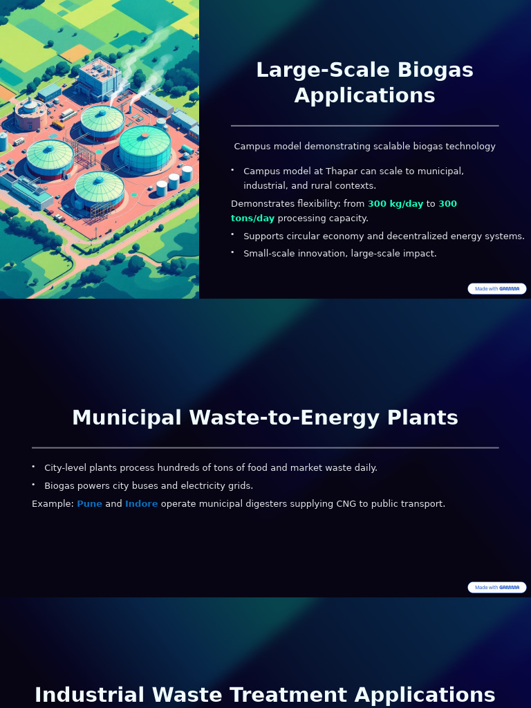 Large Scale Biogas Applications | PDF