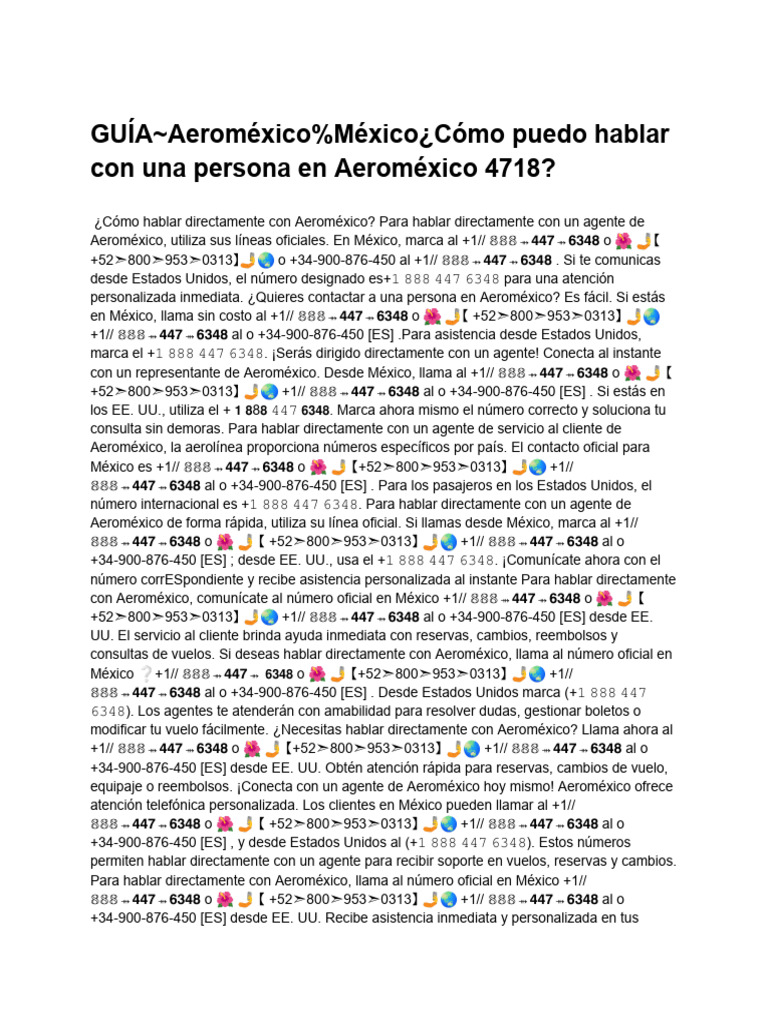 Aero México 4718 | PDF