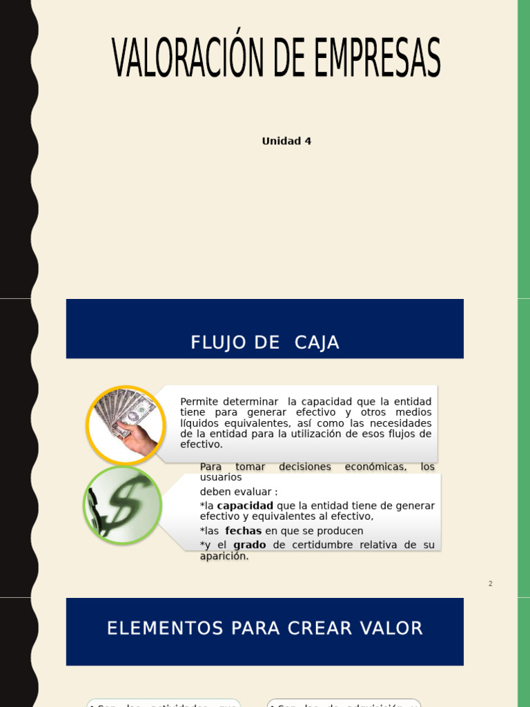 Flujo de Caja y Creación de Valor | PDF | Flujo de caja descontado ...