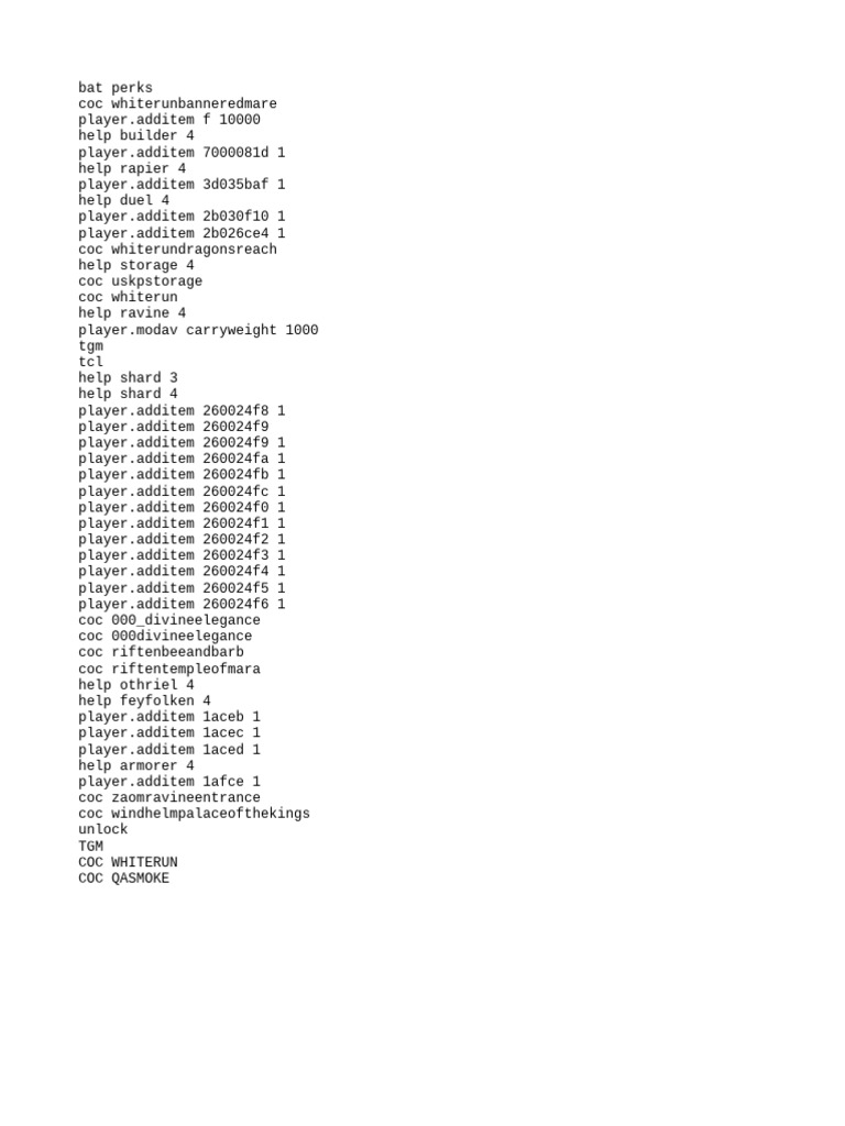 Sky Rim Console History | PDF