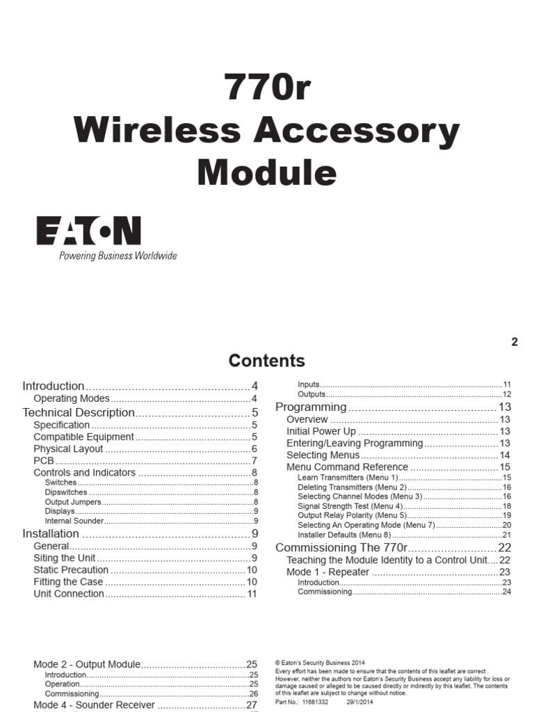 770r Wireless Accessory Module Guide | PDF | Radio | Power Supply