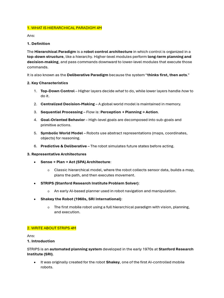 Ra Unit 2 Ans | PDF | Robot | Robotics