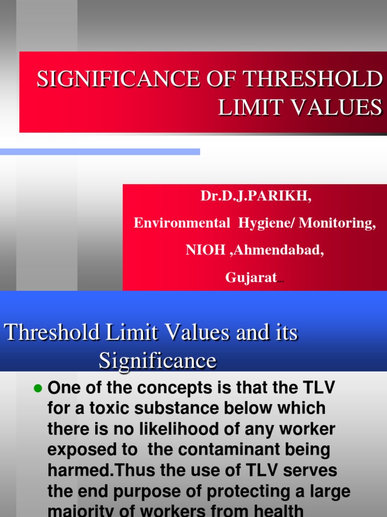 Understanding Threshold Limit Values | PDF | Occupational Safety And ...