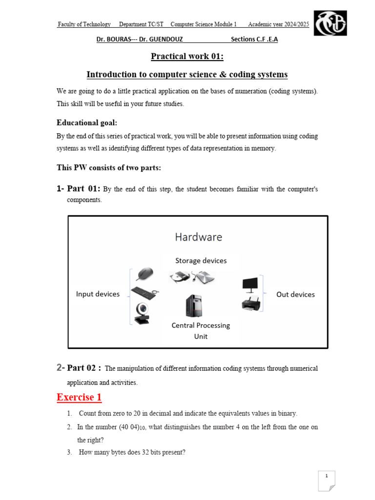 PWserie 1 | PDF | Encodings | Computer Engineering