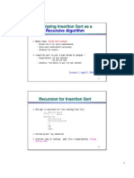 Analyzing Insertion Sort As A Recursive Algorithm