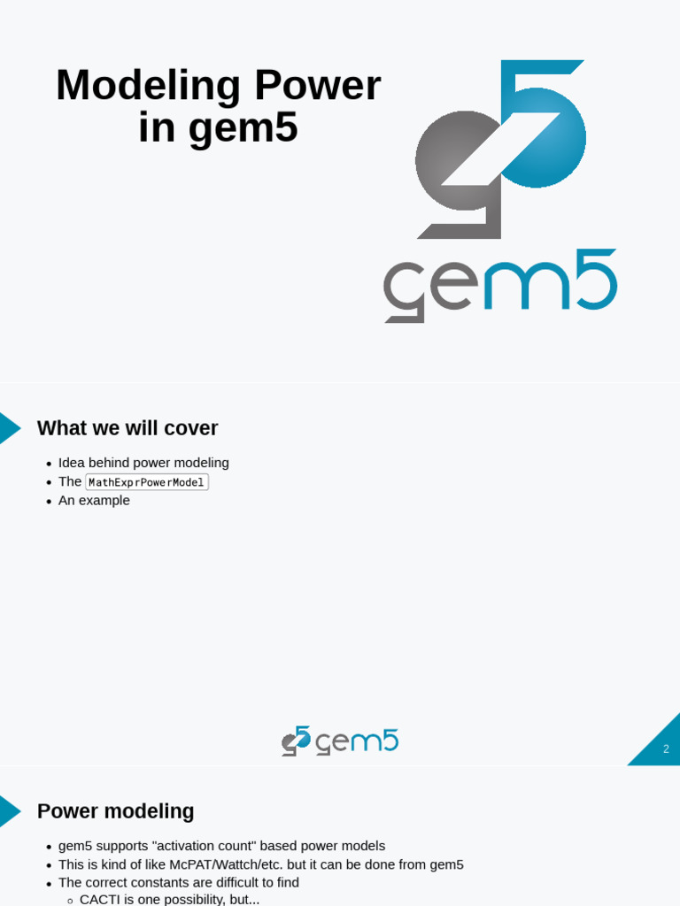 Gem5!02!10 Modeling Power | PDF | Computer Engineering