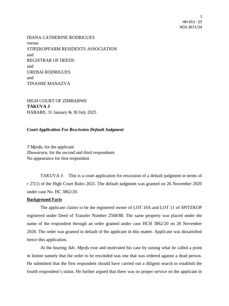 Rescission of Default Judgment Case | PDF | Common Law | Justice