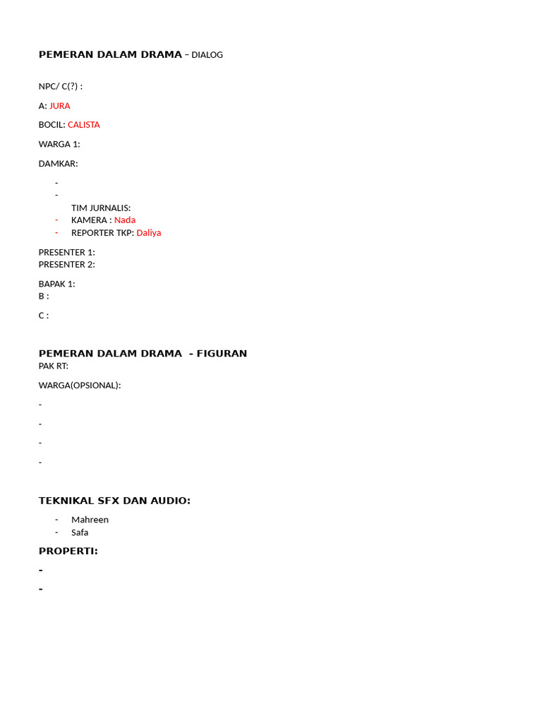 Script Drama Mos | PDF