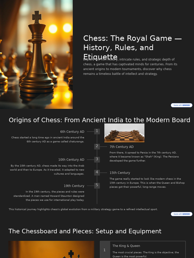 Chess: History, Rules, and Strategy Guide | PDF | Chess | Traditional ...