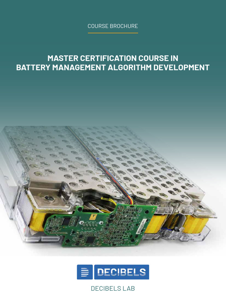 Master Certification Course in Battery Management Algorithm Development ...