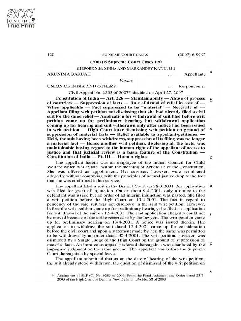 Modak Judgment Analysis: SCC 2008 | PDF | Supreme Court Of The United ...