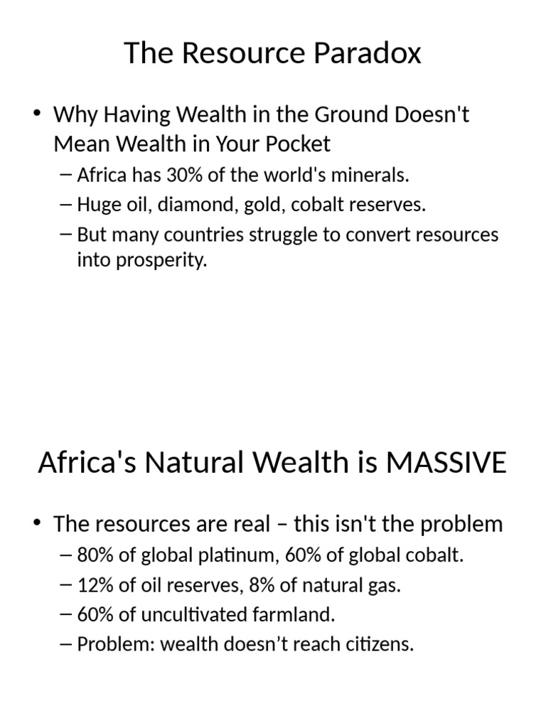 Africa's Resource Wealth vs. Prosperity | PDF