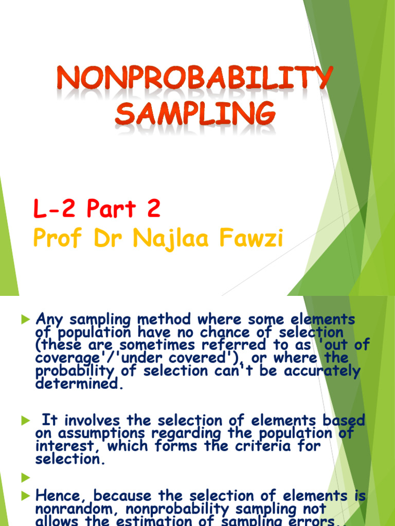 Understanding Nonprobability Sampling Techniques | PDF | Sampling ...