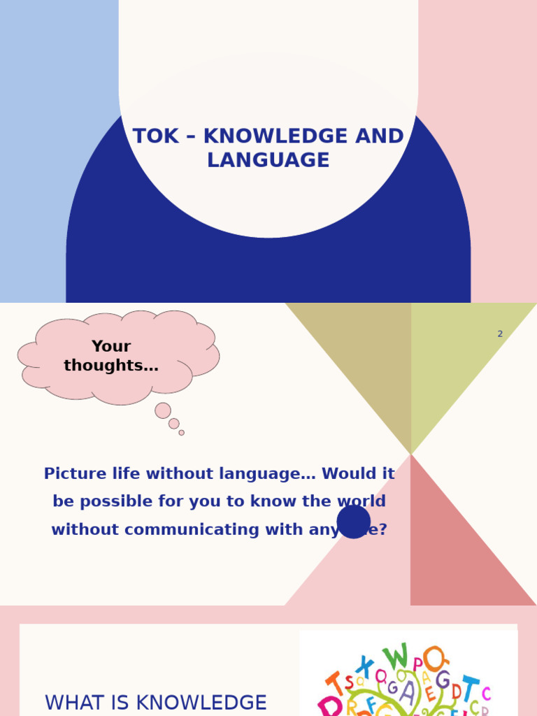 Knowledge and Language in TOK | PDF | Knowledge | Thought