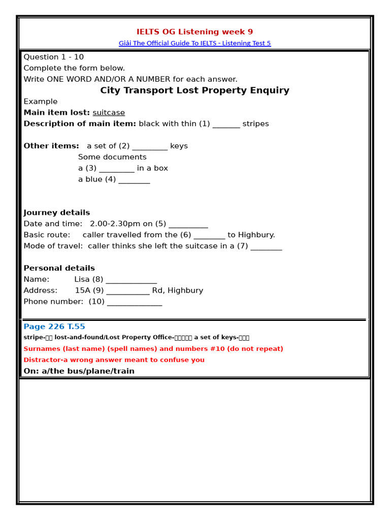 IELTS Listening Test 5 Guide | PDF | Rock Art