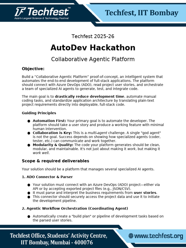 Collaborative Agentic Platform Hackathon | PDF | Software Testing ...