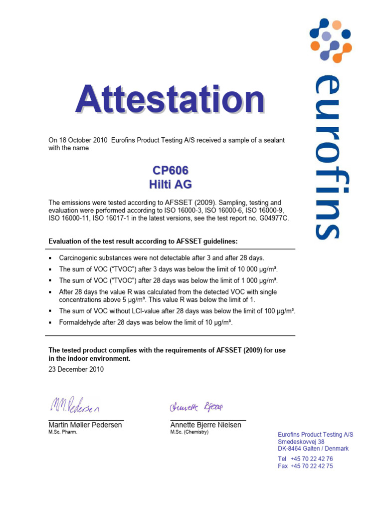 Voc Afsset Cp606 en | PDF