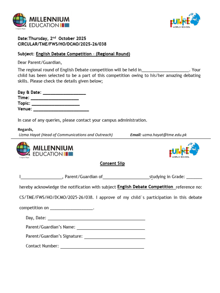 038 - English Debate Competition | PDF